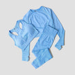 Set coordinato sportivo 3 pezzi pantaloni top e t-shirt da donna - set coordinato ATREND