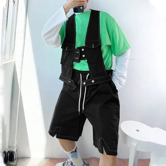 Set coordinato sportivo gilet e pantaloncini da uomo - set coordinato ATREND