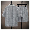 Set coordinato sportivo t-shirt e pantaloncini con stampa a lettere da uomo ATREND
