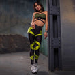 Set coordinato sportivo top intrecciato e pantaloni patchwork da donna - Set coordinato ATREND