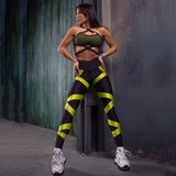 Set coordinato sportivo top intrecciato e pantaloni patchwork da donna - Set coordinato ATREND