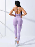 Set coordinato sportivo top senza maniche e pantaloni da donna - Set coordinato ATREND