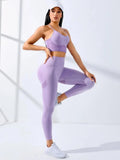 Set coordinato sportivo top senza maniche e pantaloni da donna - Set coordinato ATREND