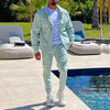 Set coordinato Streetwear giacca maniche lunghe e pantaloni con tasche da uomo ATREND
