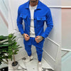 Set coordinato Streetwear giacca maniche lunghe e pantaloni con tasche da uomo ATREND