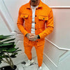 Set coordinato Streetwear giacca maniche lunghe e pantaloni con tasche da uomo ATREND