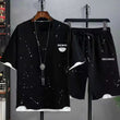 Set coordinato t-shirt a mezze maniche e pantaloncini da uomo - set coordinato ATREND