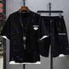 Set coordinato t-shirt a mezze maniche e pantaloncini da uomo ATREND