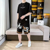 Set coordinato t-shirt e pantaloncini con lettere da uomo ATREND