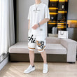 Set coordinato t - shirt e pantaloncini con lettere da uomo ATREND