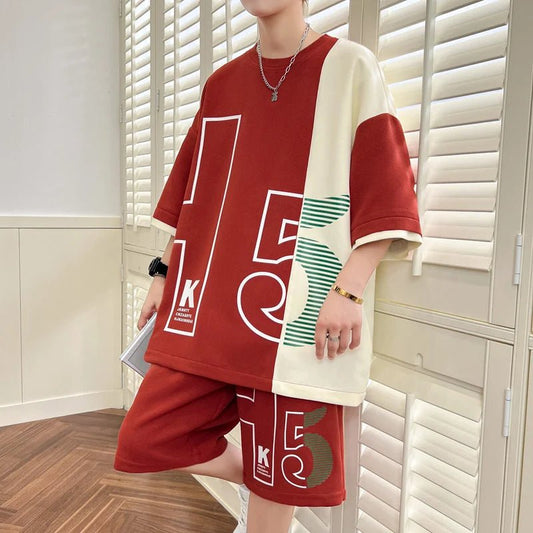 Set coordinato t - shirt e pantaloncini da uomo ATREND