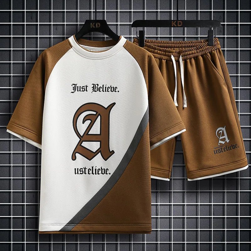 Set coordinato t - shirt e pantaloncini da uomo ATREND