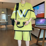 Set coordinato t - shirt e pantaloncini oversize da uomo ATREND