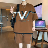 Set coordinato t - shirt e pantaloncini oversize da uomo ATREND