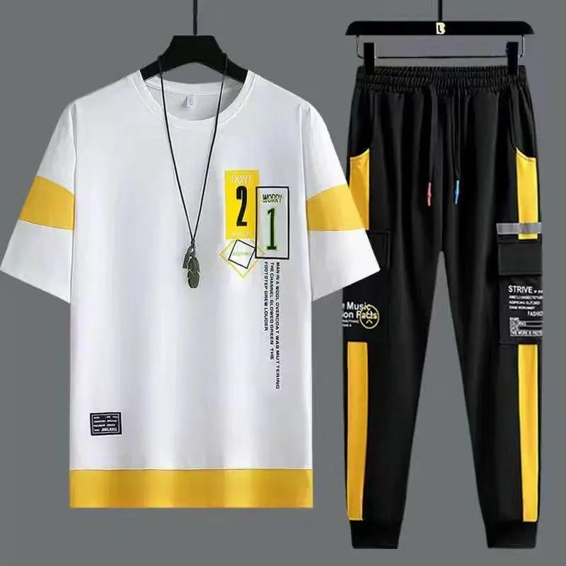 Set coordinato t-shirt e pantaloni da uomo - set coordinato ATREND