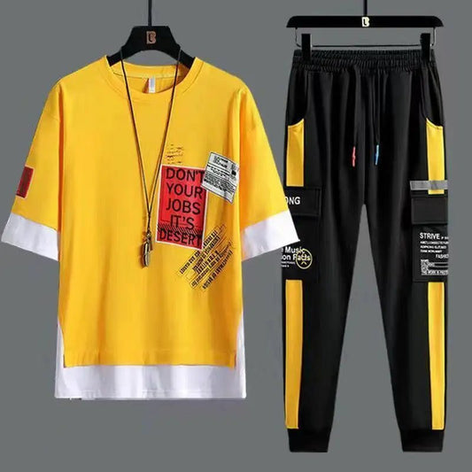 Set coordinato t-shirt e pantaloni da uomo - set coordinato ATREND