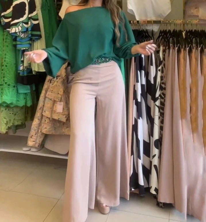 Set coordinato t-shirt e pantaloni larghi da donna - Set coordinato ATREND