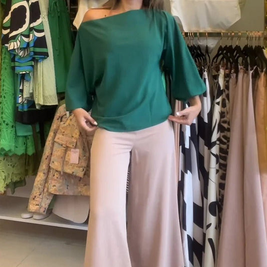 Set coordinato t-shirt e pantaloni larghi da donna - Set coordinato ATREND