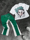 Set coordinato T-Shirt stampata e pantaloni gamba larga da uomo ATREND