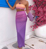 Set coordinato top a fascia e gonna aderente da donna - Set coordinato ATREND
