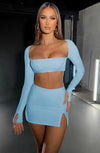 Set coordinato top a maniche lunghe e mini gonna da donna ATREND
