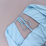 Set coordinato top a maniche lunghe e mini gonna da donna ATREND