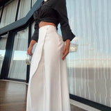 Set coordinato top a maniche lunghe e pantaloni geometric da donna ATREND