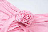 Set coordinato top con fiore e gonna lunga con spacco da donna ATREND