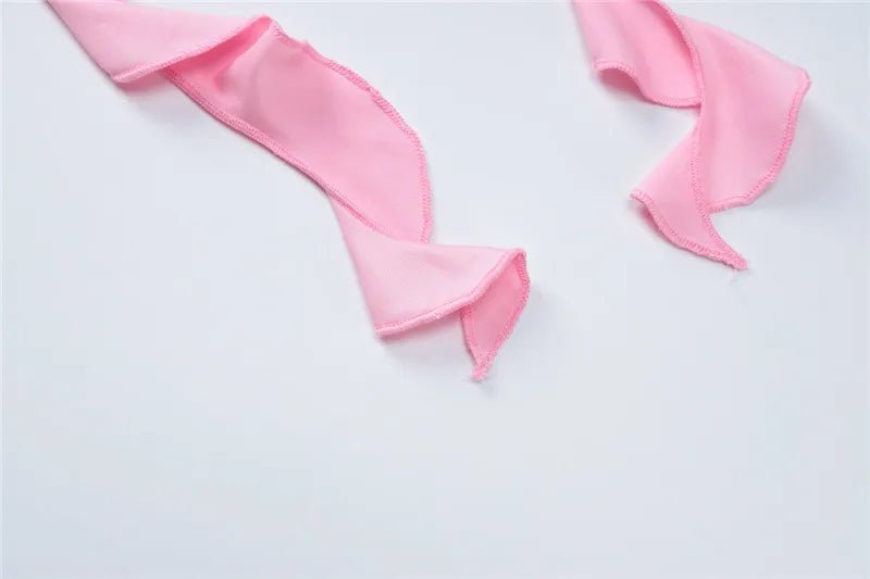 Set coordinato top con fiore e gonna lunga con spacco da donna ATREND