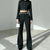 Set coordinato top corto e pantaloni con bordo a contrasto da donna ATREND