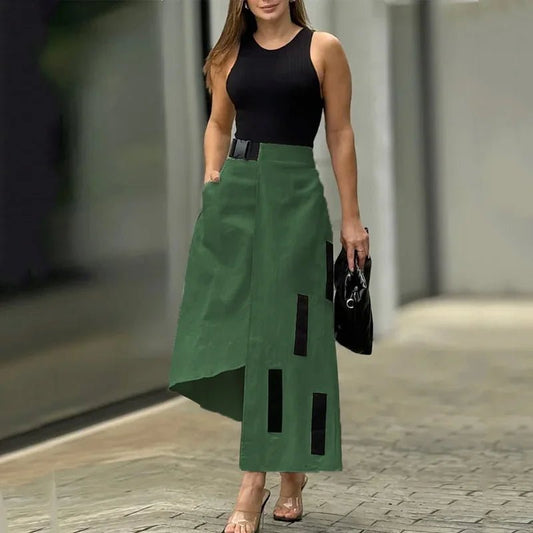 Set coordinato top e gonna geometrica da donna - Set coordinato ATREND