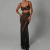 Set coordinato top e gonna lunga trasparente da donna ATREND
