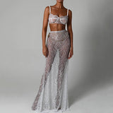 Set coordinato top e gonna lunga trasparente da donna ATREND