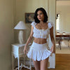 Set coordinato top e minigonna plissettato da gonna ATREND