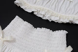 Set coordinato top e minigonna plissettato da gonna ATREND