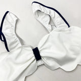 Set coordinato top e pantaloni con bordo a contrasto da donna ATREND