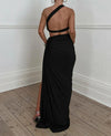 Set coordinato top monospalla e gonna con spacco da donna ATREND