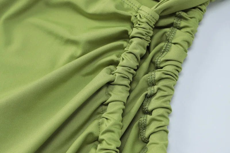 Set coordinato top monospalla e gonna con spacco da donna ATREND