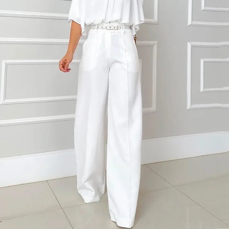 Set coordinato top plissettato e pantaloni da donna ATREND