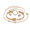 Set di 4 braccialetti geometrici da donna - set gioielli ATREND