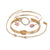 Set di 4 braccialetti geometrici da donna - set gioielli ATREND