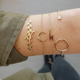 Set di 4 braccialetti geometrici da donna - set gioielli ATREND