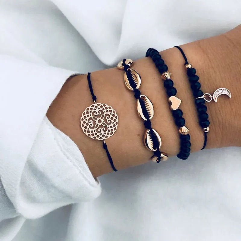 Set di 5 braccialetti geometrici da donna - set gioielli ATREND