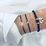 Set di 5 braccialetti geometrici da donna - set gioielli ATREND