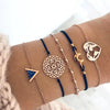 Set di 5 braccialetti geometrici da donna - set gioielli ATREND