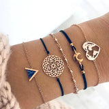 Set di 5 braccialetti geometrici da donna - set gioielli ATREND