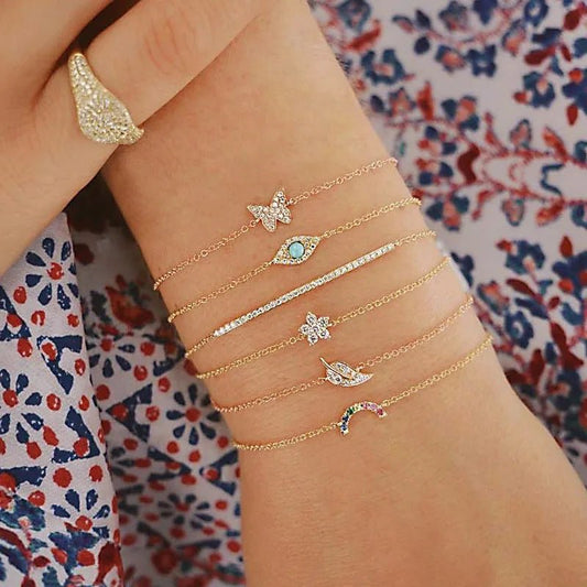 Set di 6 braccialetti casual da donna - set gioielli ATREND