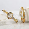Set idea regalo con orologio a forma di cuore braccialetto con brillantini da donna ATREND