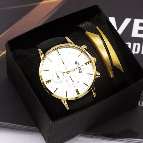 Set idea regalo con orologio e braccialetto da uomo ATREND