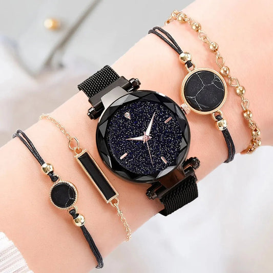 Set orologio al quarzo e braccialetti da donna - Idea regalo donna ATREND